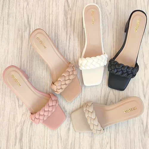 ⭐Celestialshoe.ph Louise 2.5inches Braided Block Heels Sandals