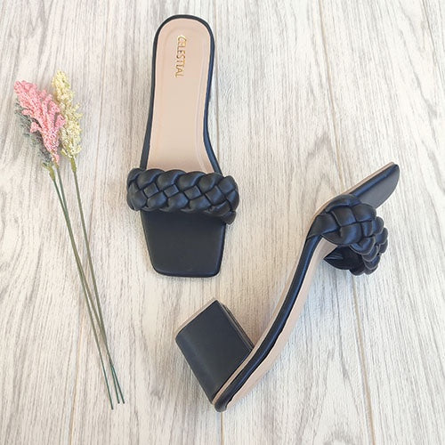 ⭐Celestialshoe.ph Louise 2.5inches Braided Block Heels Sandals