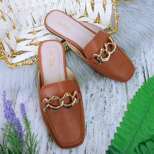 ⭐Celestialshoe.ph Ada Gold Buckled Mules (Add 1 size)