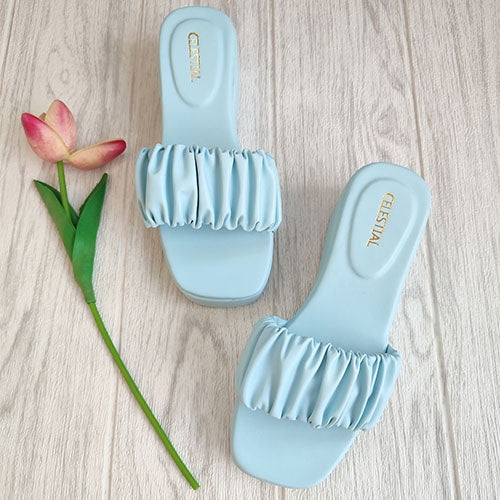 ⭐Celestialshoe.ph Gabby Scrunchie Platform Wedge Sandals 2.5inches