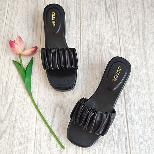 ⭐Celestialshoe.ph Gabby Scrunchie Platform Wedge Sandals 2.5inches