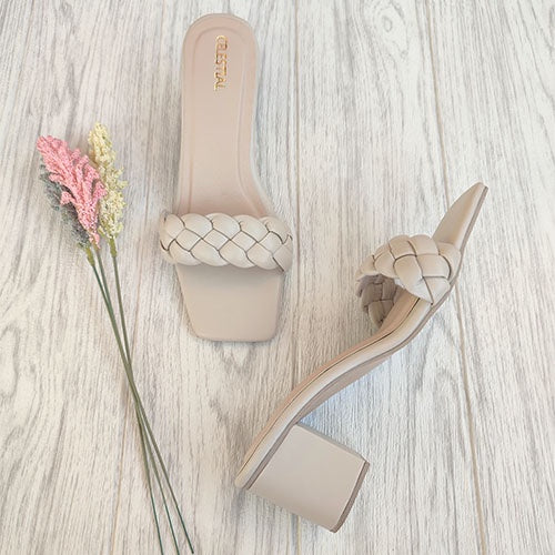 ⭐Celestialshoe.ph Louise 2.5inches Braided Block Heels Sandals