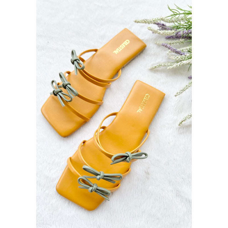 ⭐️Celestialshoe.ph Elisse Coquette Flat Soft Padded Sandals