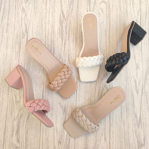 ⭐Celestialshoe.ph Louise 2.5inches Braided Block Heels Sandals